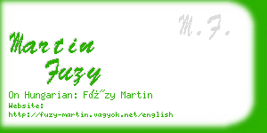 martin fuzy business card